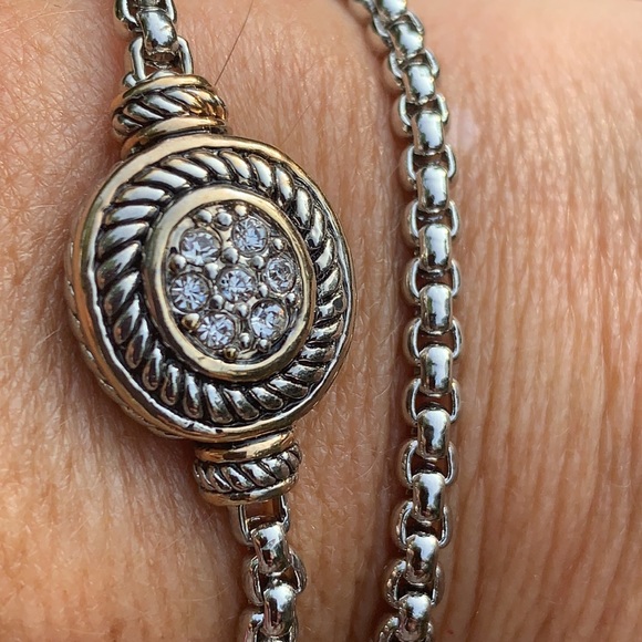 New Designer Style CZ and Crystal Bracelet - Picture 1 of 10